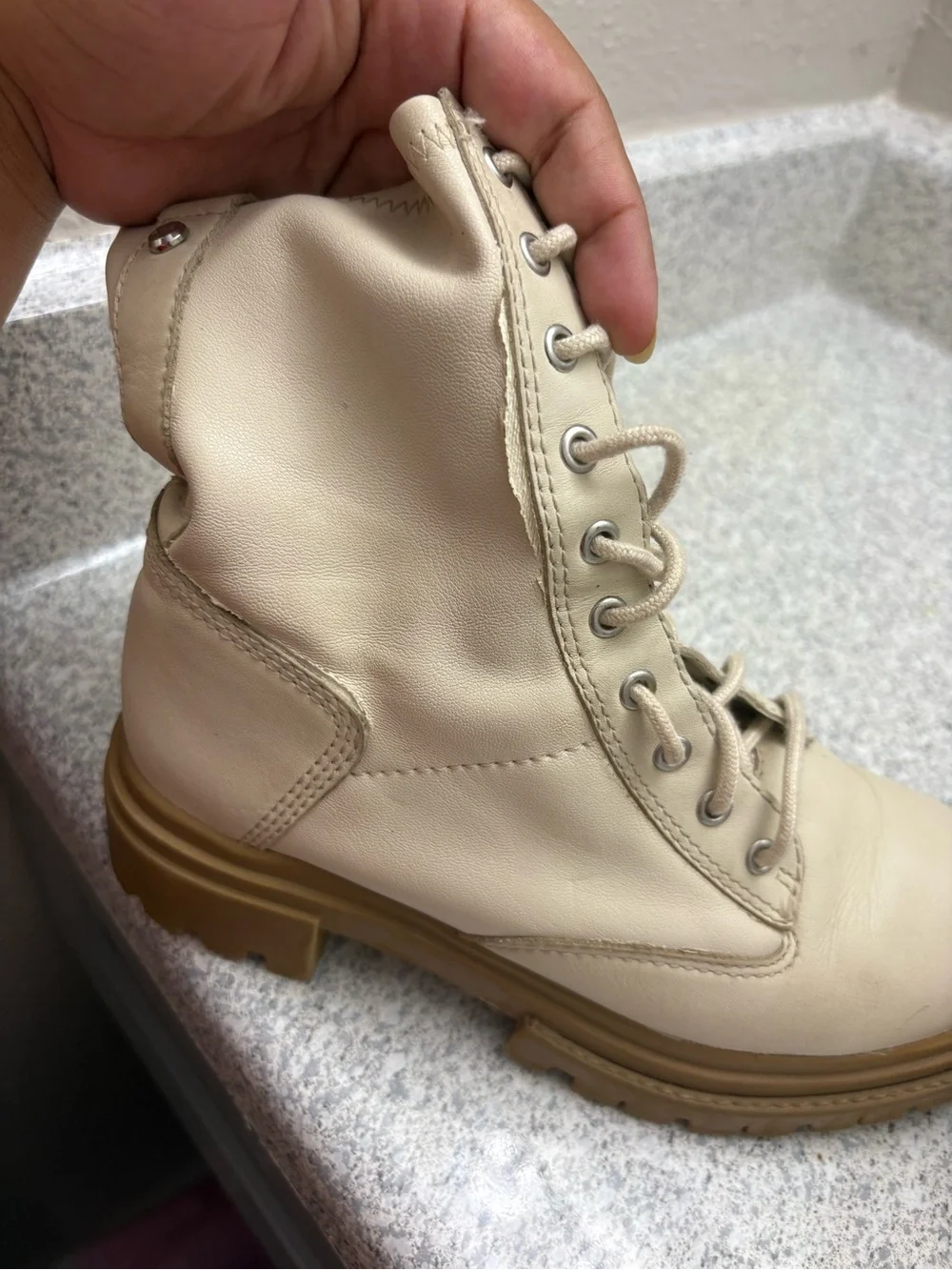 Aldo Kids Tan Lug-Sole Boots